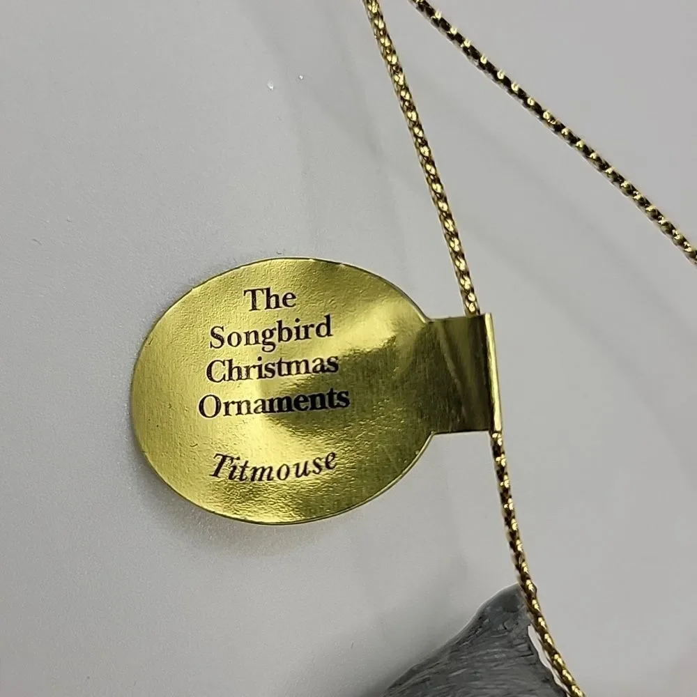 Danbury Mint Christmas Songbird Ornament Titmouse Retired